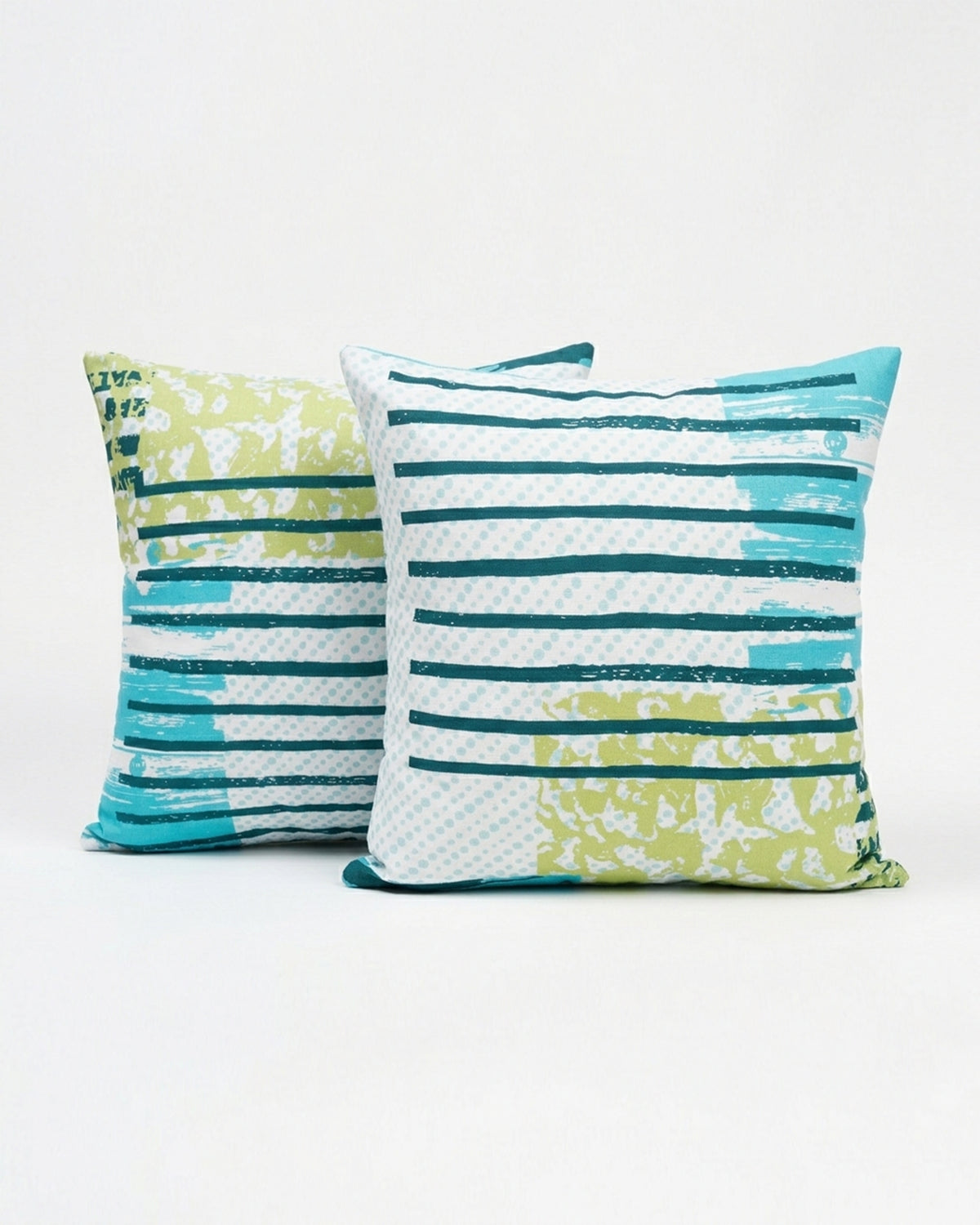 Printed Filled Cushions (Pair) - Wave