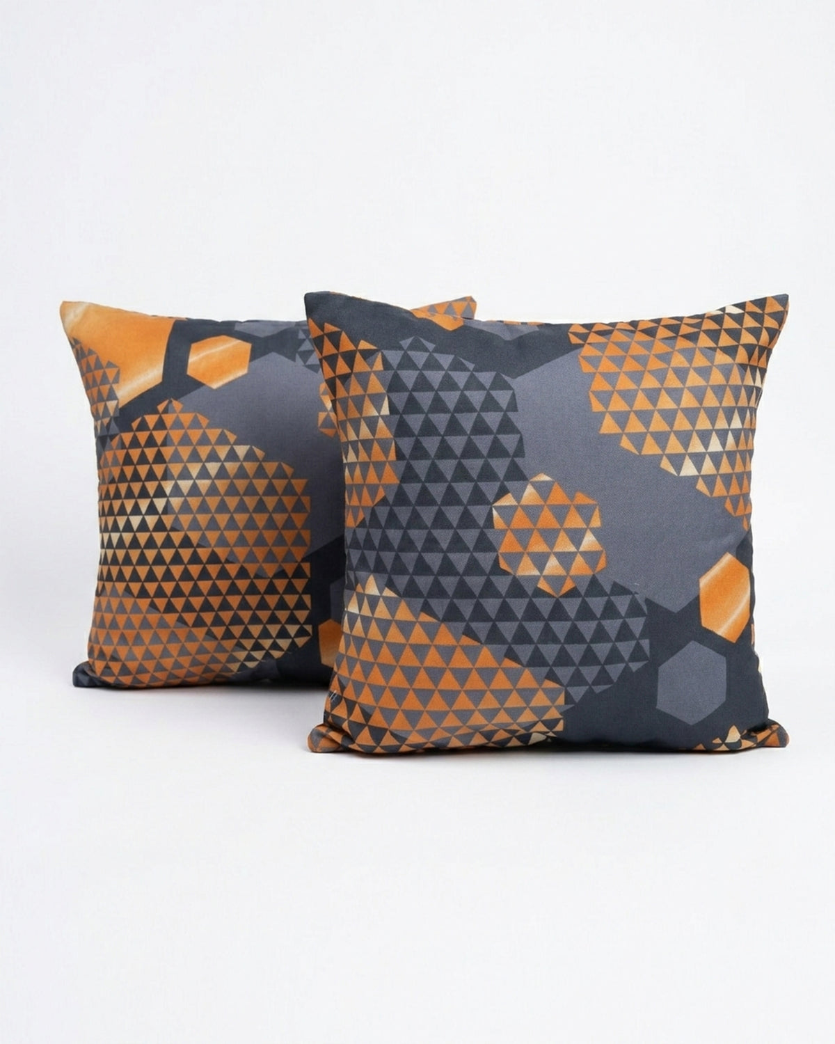 Printed Filled Cushions (Pair) - Carbon Comb