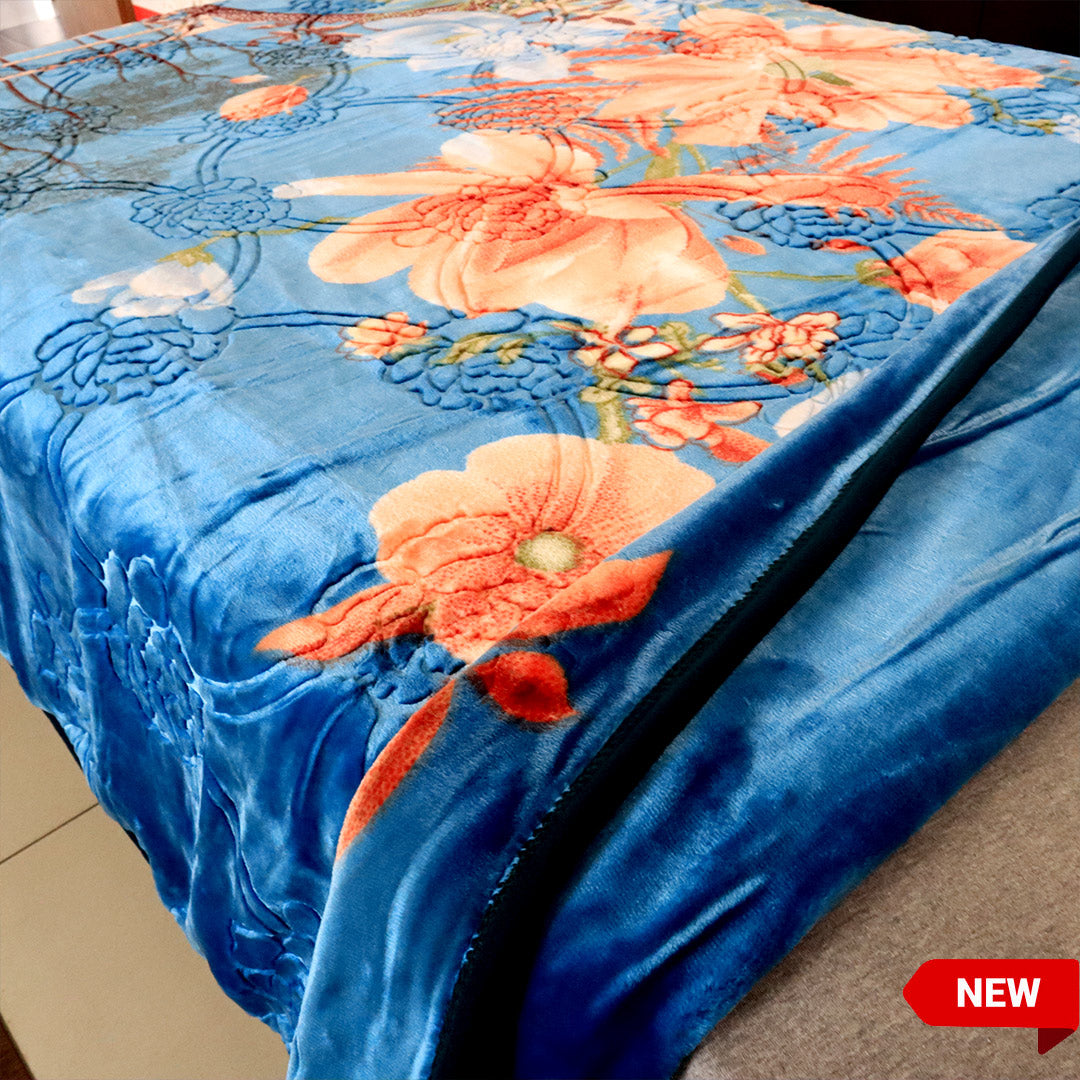 Buy Emperor Single Bed Blanket Teal Blue PlushMink Online Store