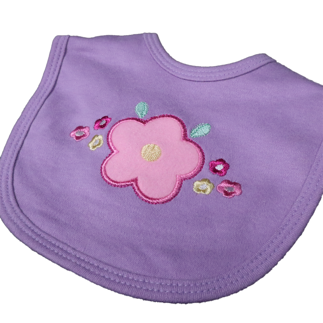 Pack of 3 Baby Bibs Set-PlumBlush