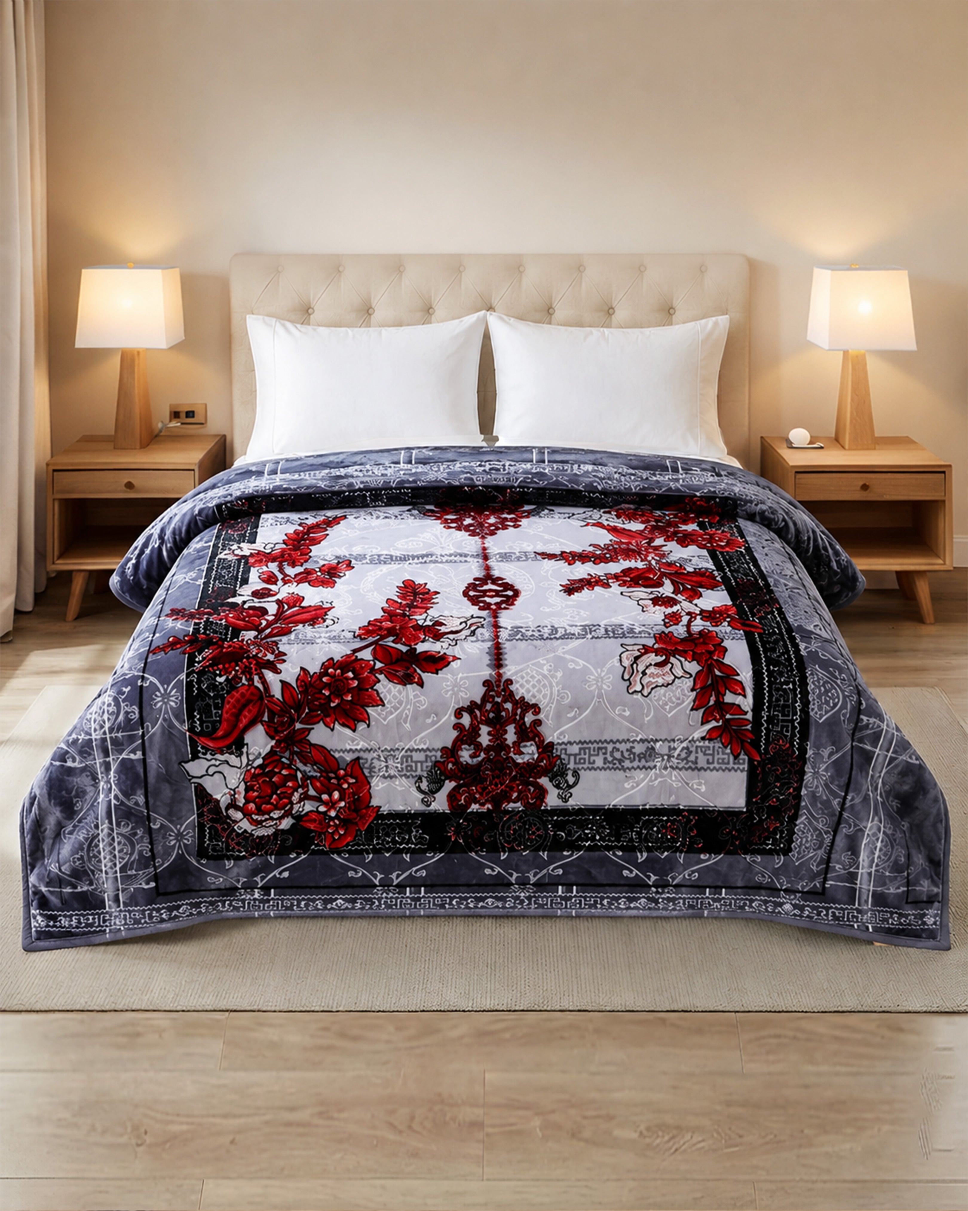 Empire 6KG 2-Ply King Bed Blanket-Smoky