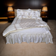 Ruby Silk 9 Pieces Embroidered Bed Set - Vanilla Bliss