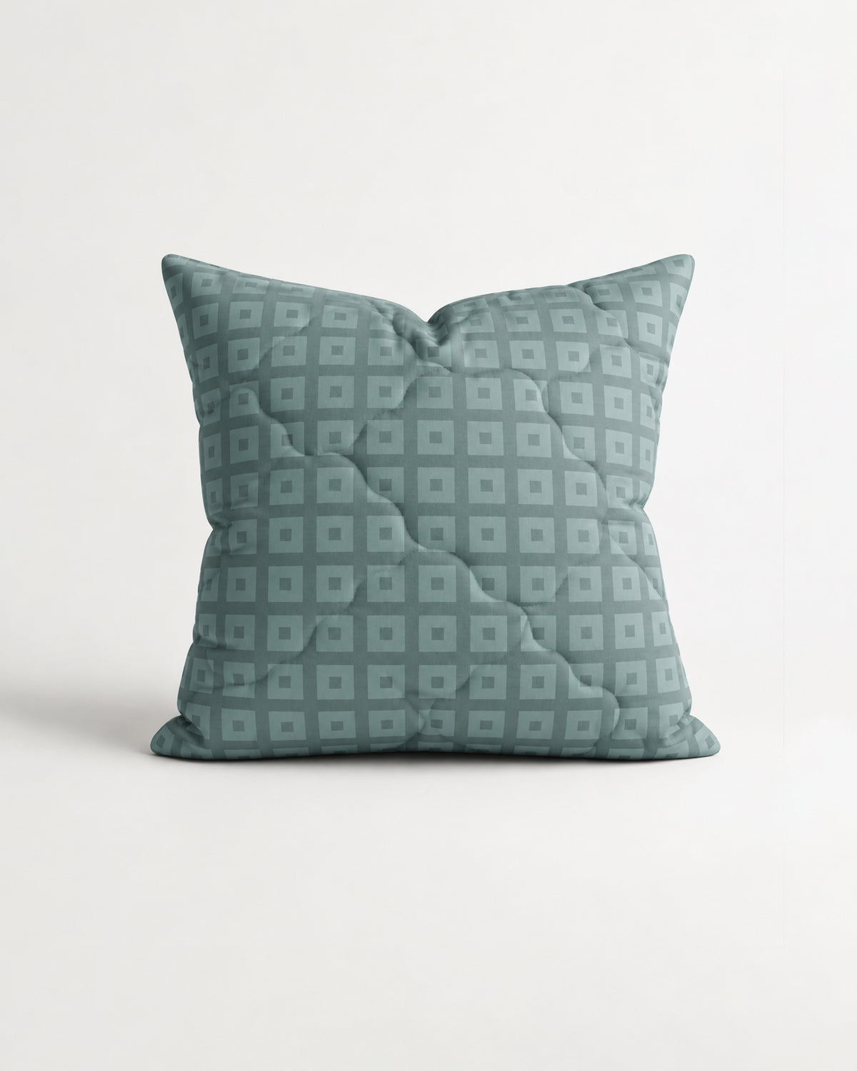 Quilted Cushion - Leaf Grid