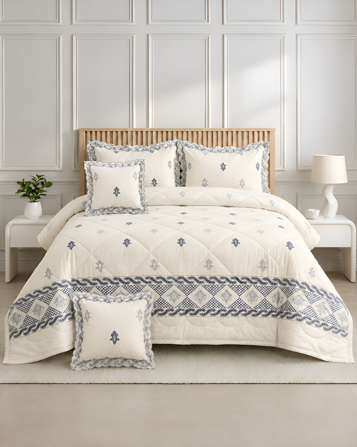 Nyra 6 piece bedset - Cream