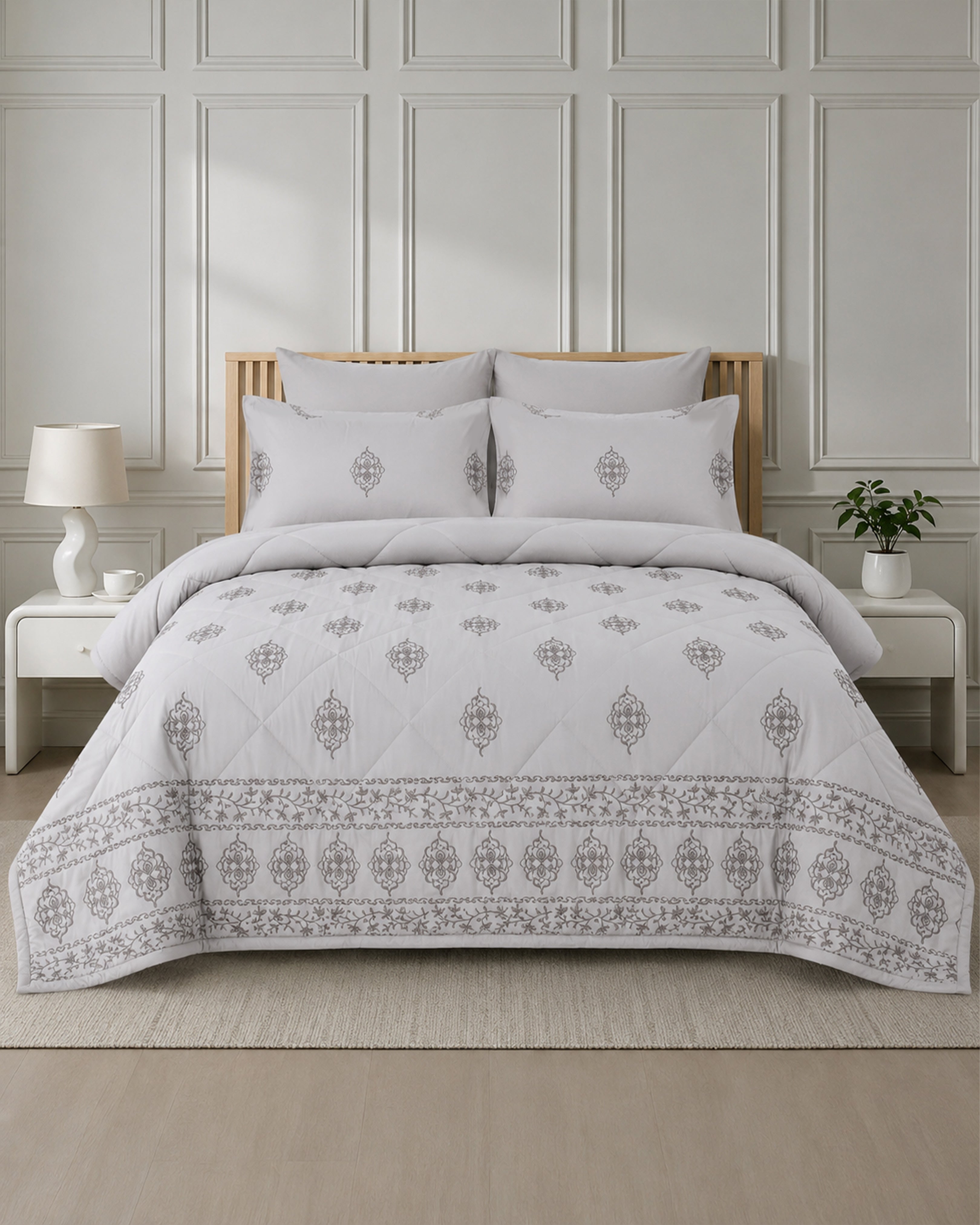 Heritage Bed Set 6 Pieces-Dove