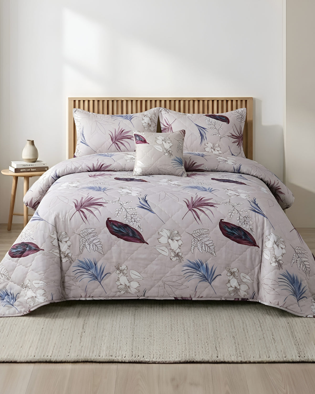 Fantasy 4 Pieces Bed Spread - Dusky Flora