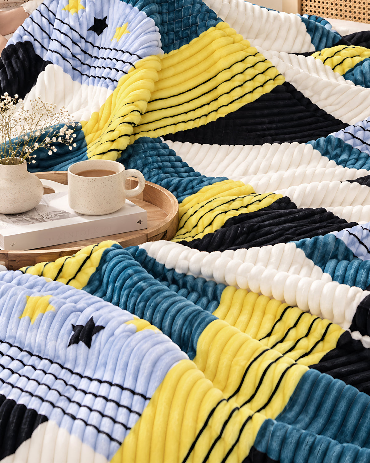 Nova Ribbed Throw Blanket - Volt