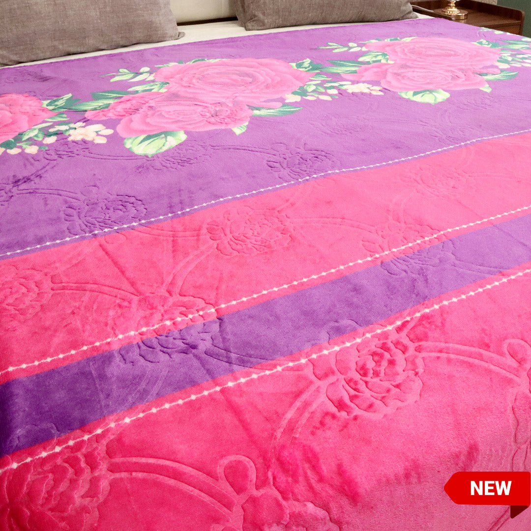 Supremo King Flannel Blanket-Pink