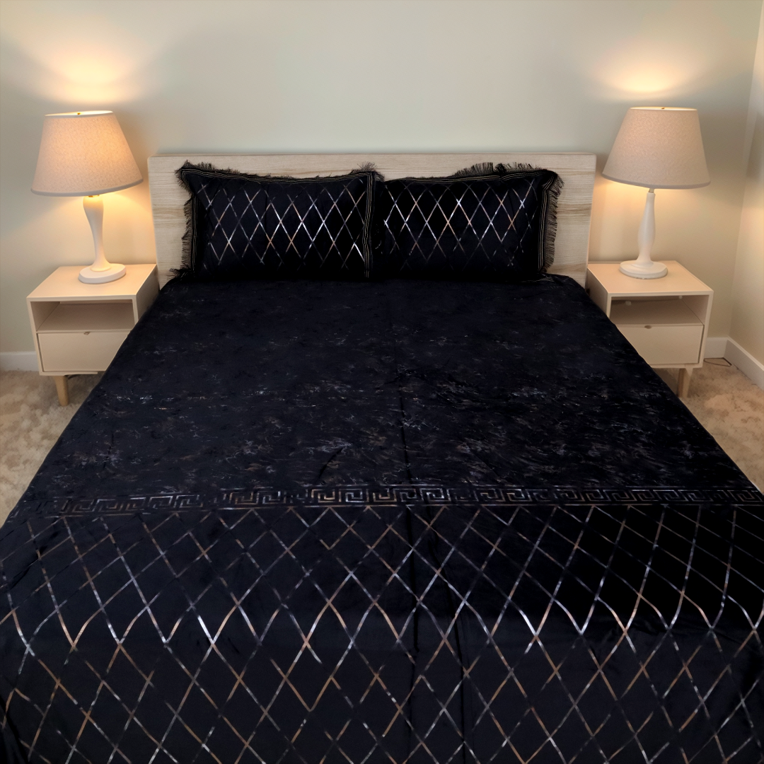Regal Decor 3-Piece Bed Set-Noir