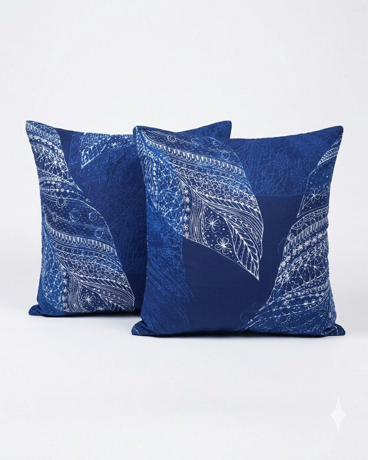 Printed Filled Cushions (Pair) - Peacock