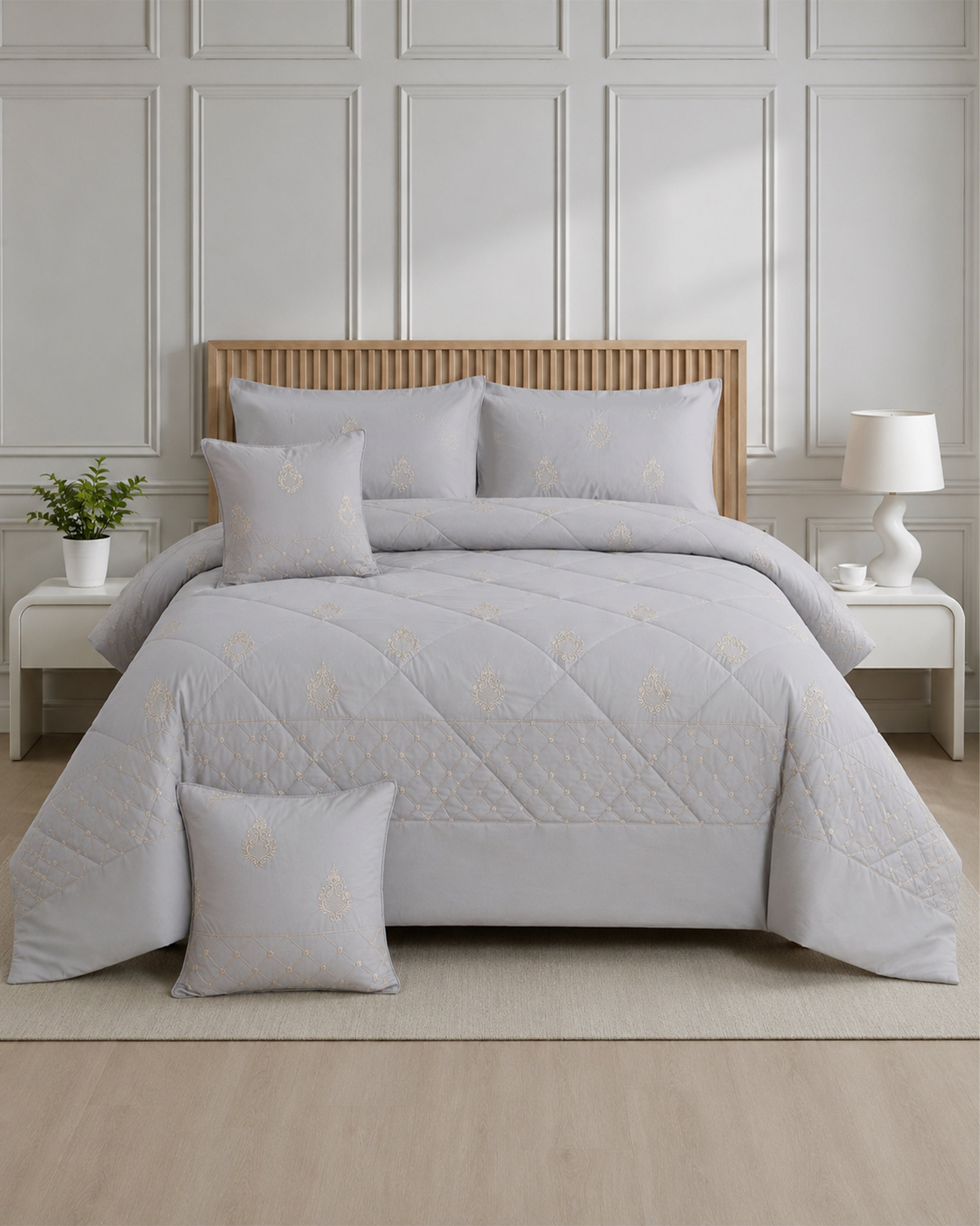 Heritage Bed Set 6 Pieces-Cloud