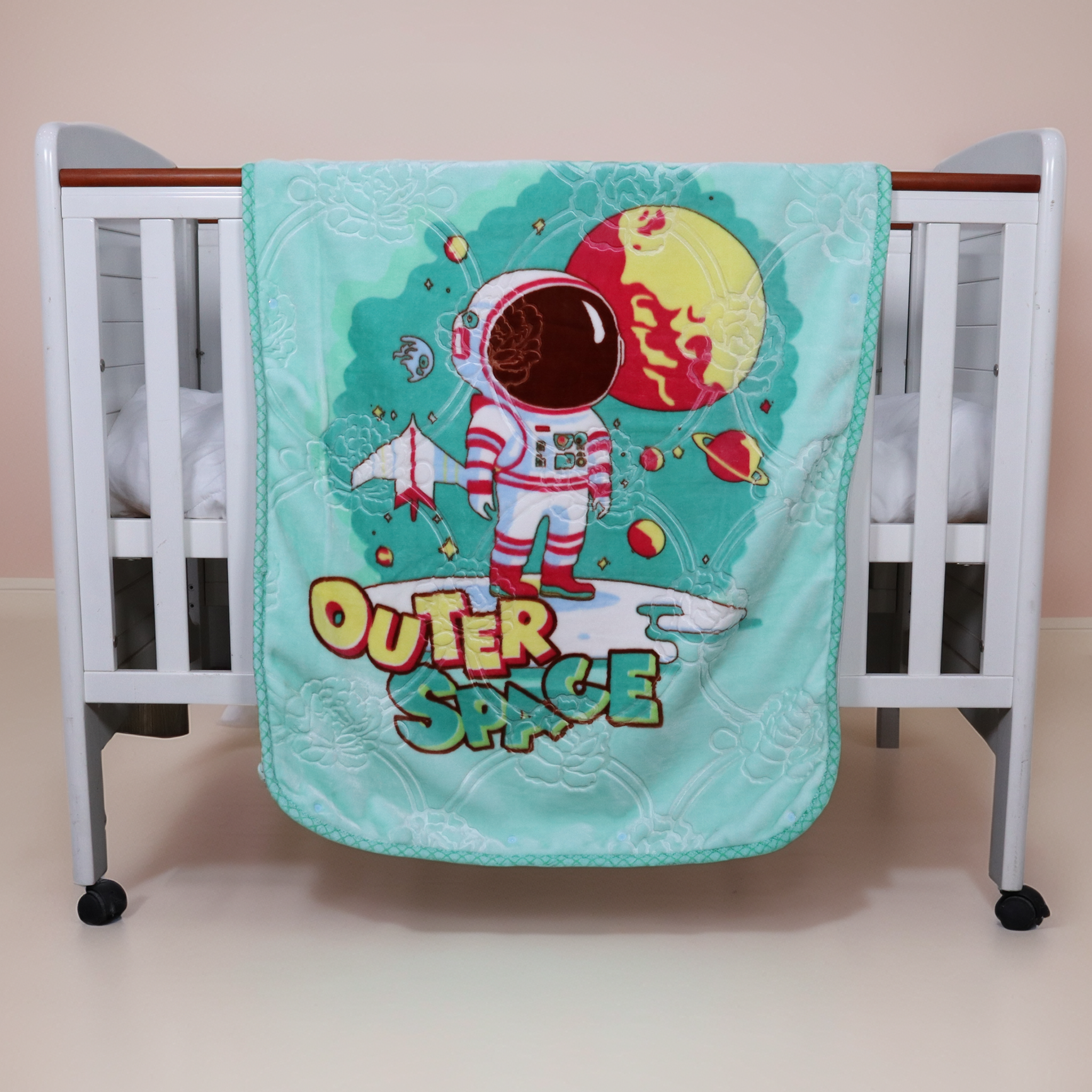 Tiny Tots Zipper Cloud Baby Blanket-Aqua