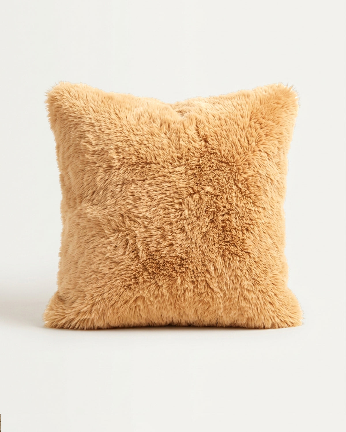 Shaggy Mink Cushion - Beige