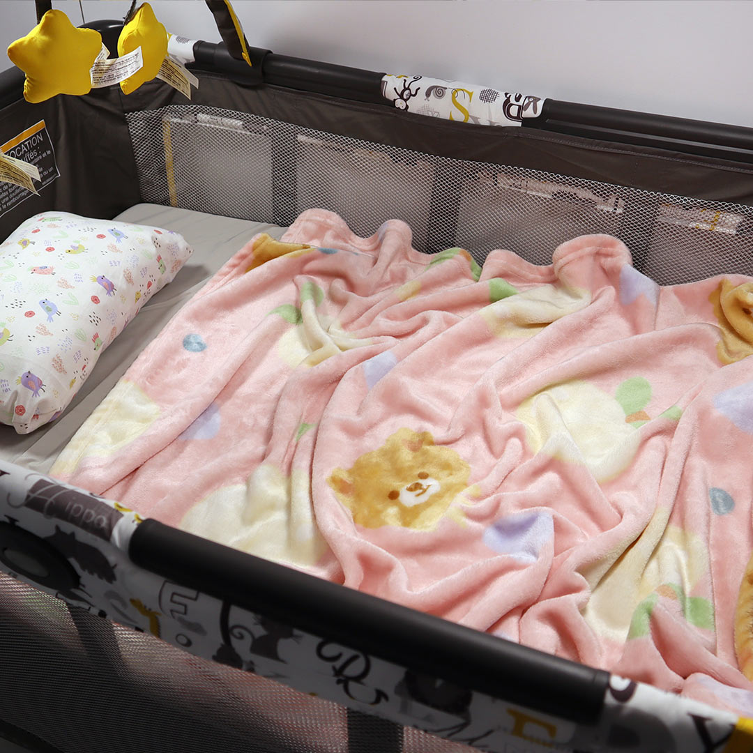 Mini Me Baby AC Flannel Blankets- Rosy