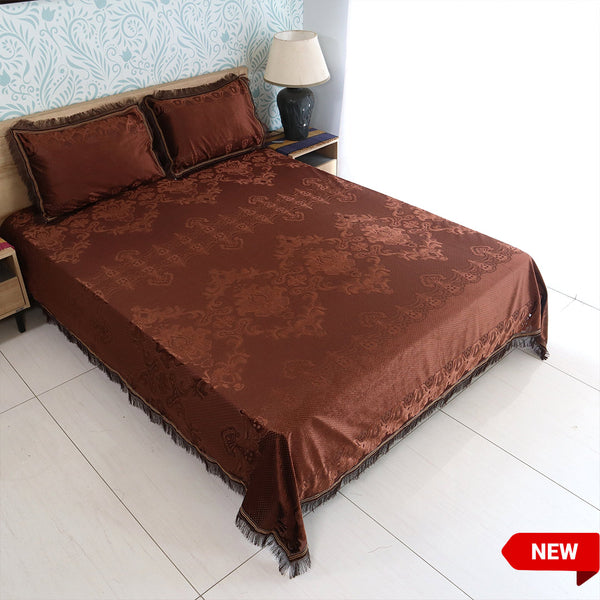Plusmink Regal Decor Bed Sets- Dark Brown