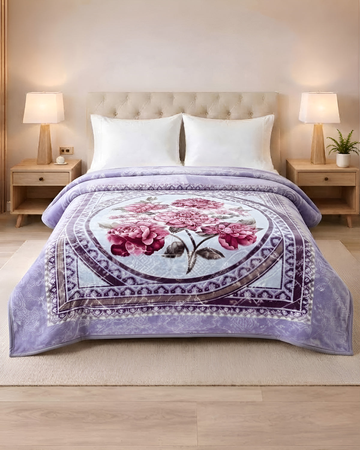 Super Duper 4 KG 2-Ply Double Bed Blanket - Lavender
