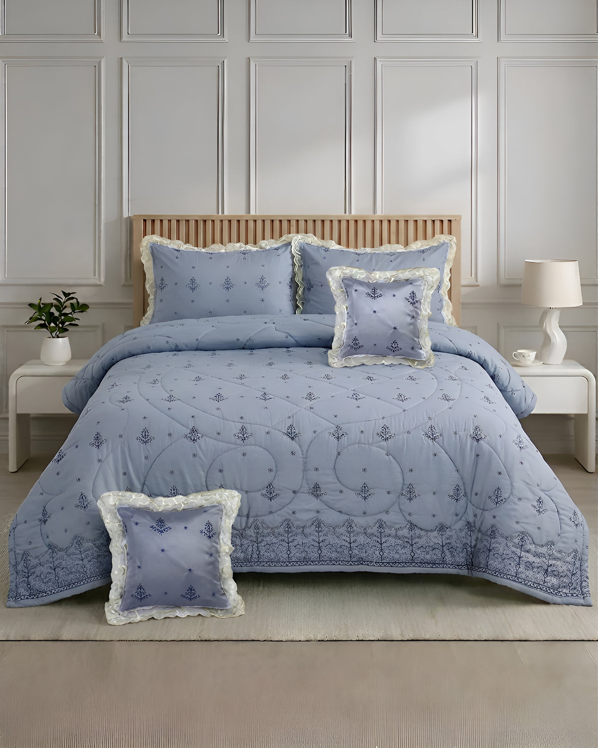 Nyra 6 piece bedset - Gray