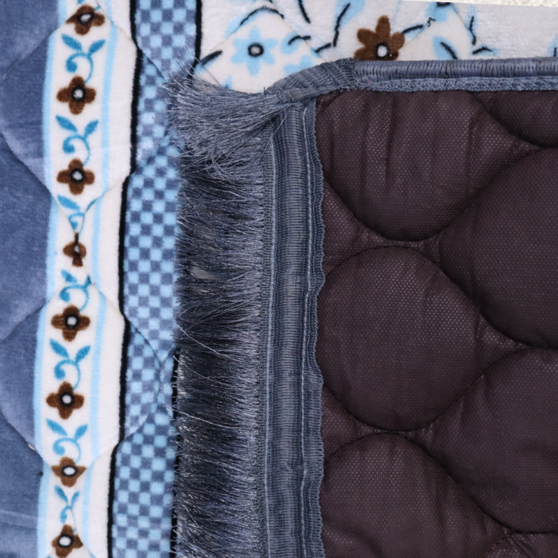 Kiswah Printed Prayer Mat-Smoke Gray