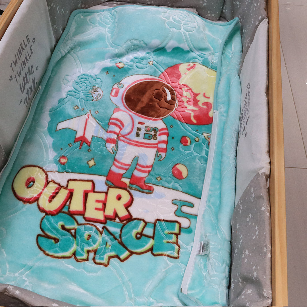 Buy TinyTots Zipper Cloud Baby BlanketSeaGreenPlushMink Online Store