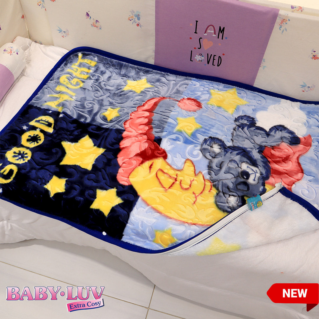 Buy Zipper Baby Blanket Baby LuvMidnight Blue PlushMink Online Store
