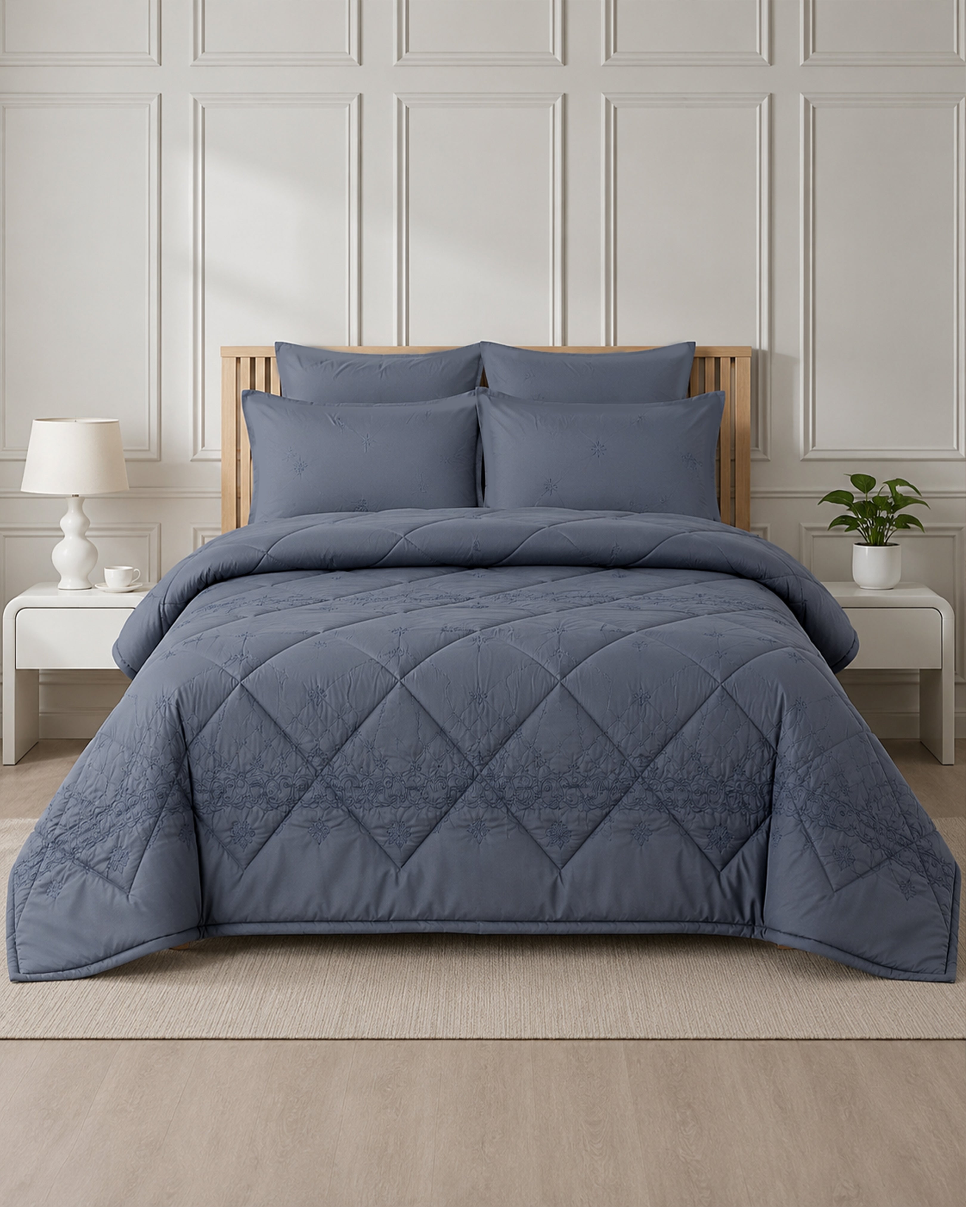 Heritage Bed Set 6 Pieces-Gray