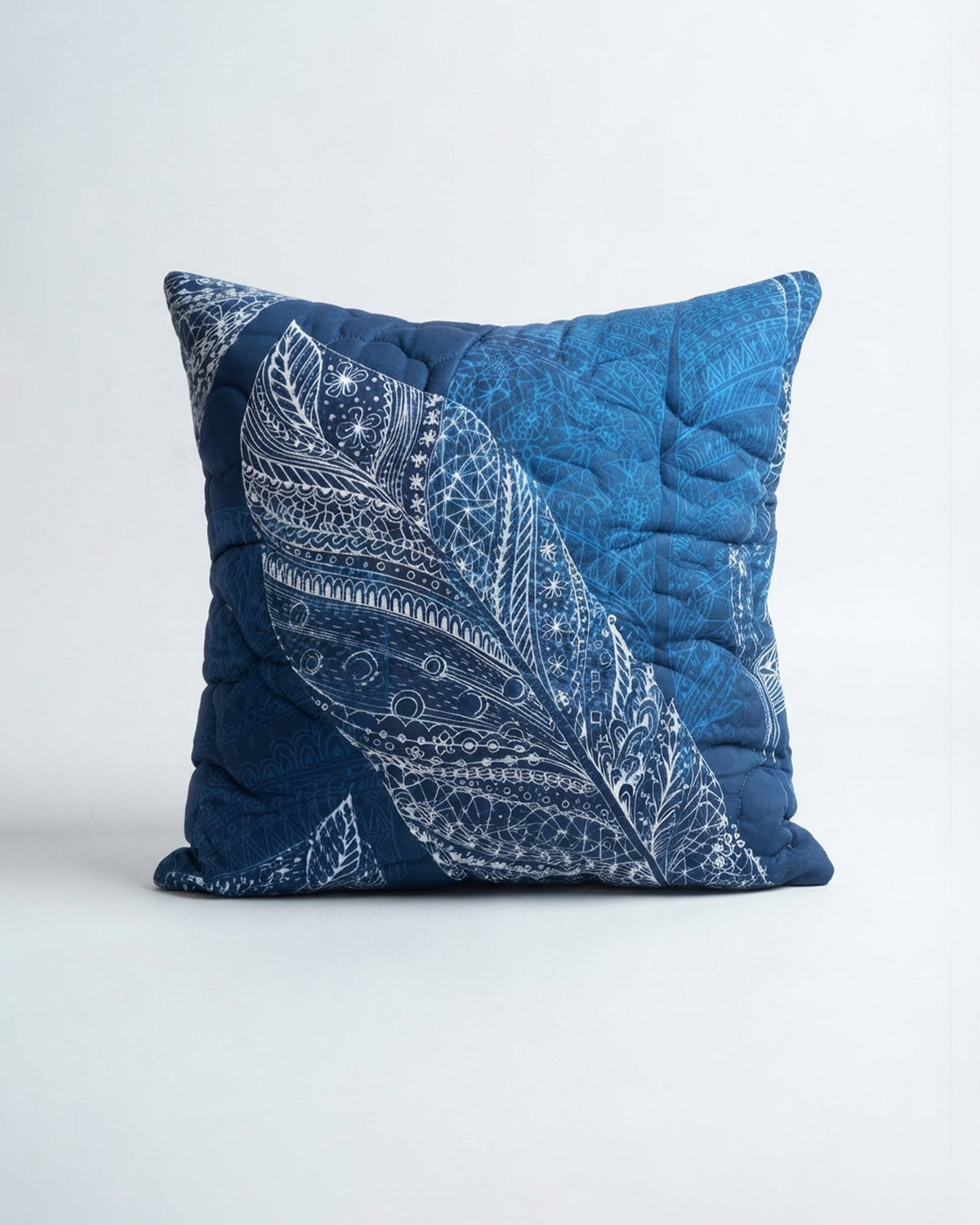Quilted Cushion - Peacock