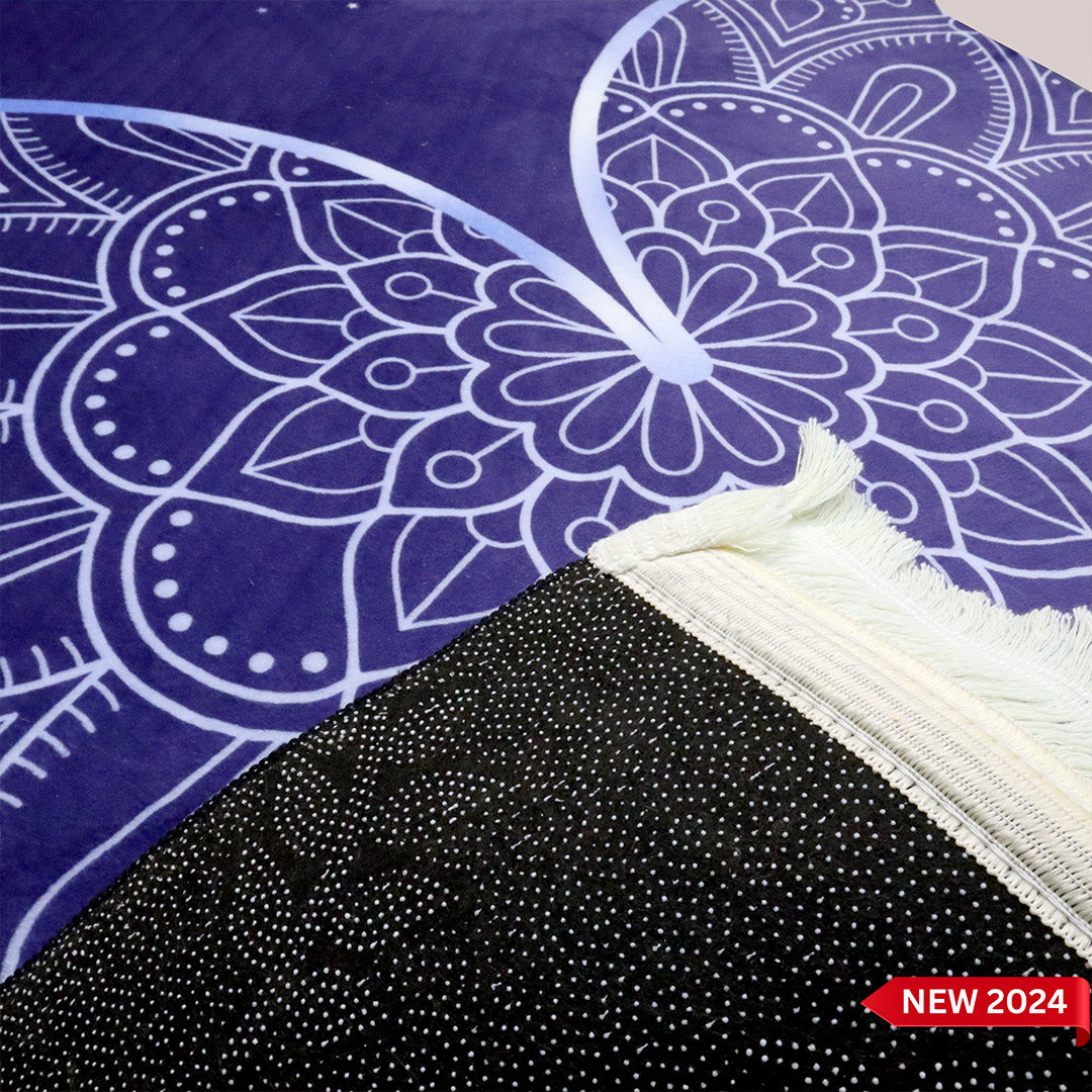 3D Janamaz Prayer Mat-Purple