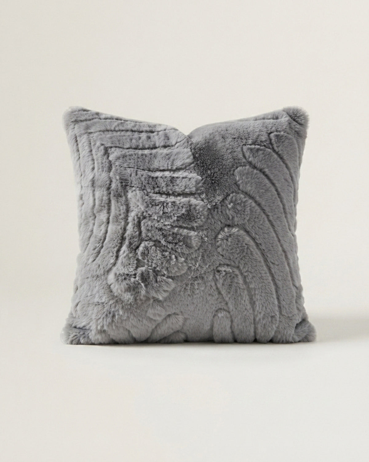 Solid Mink Cushion - Carbon