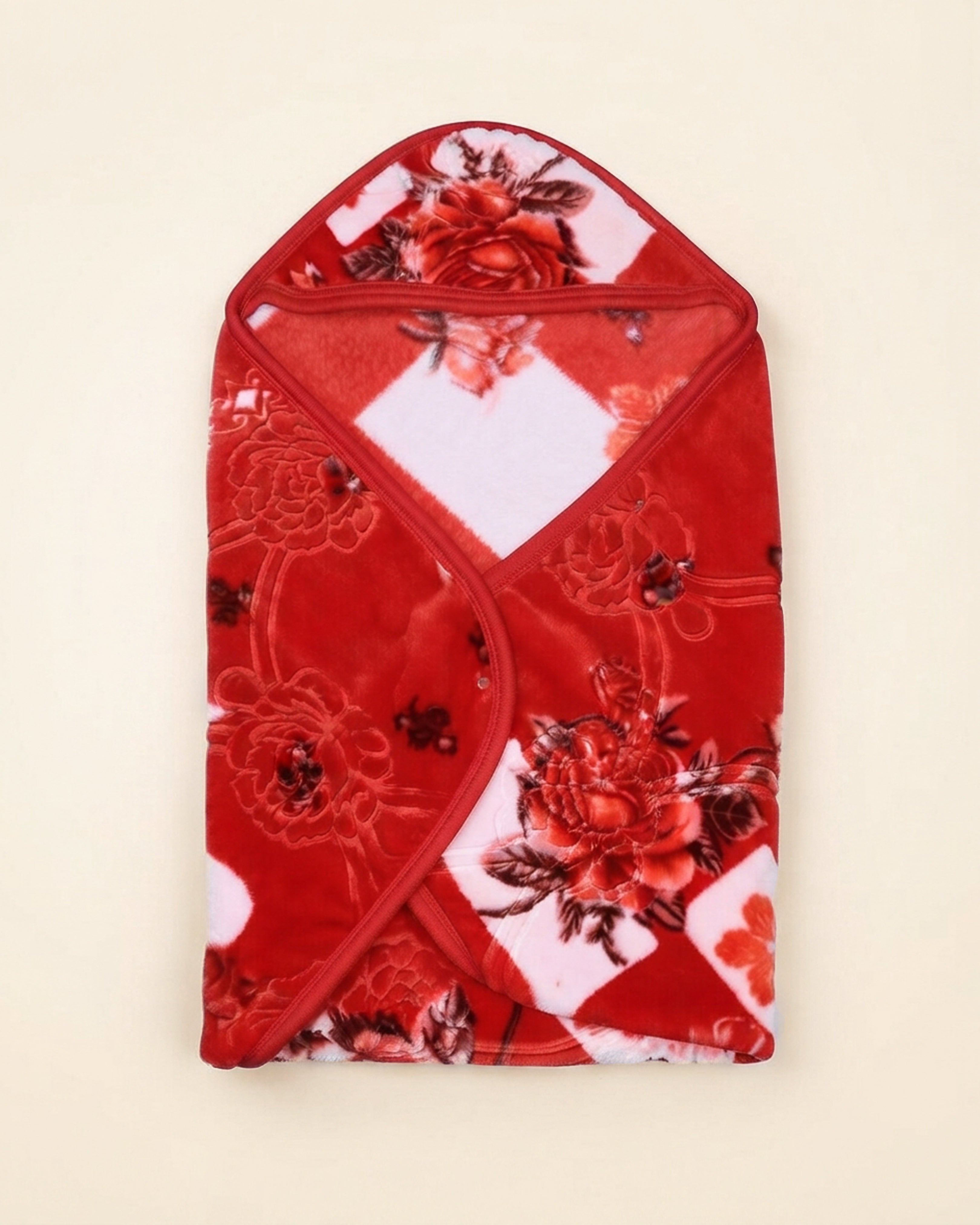 Baby Chic Hood Blanket - Blood Red
