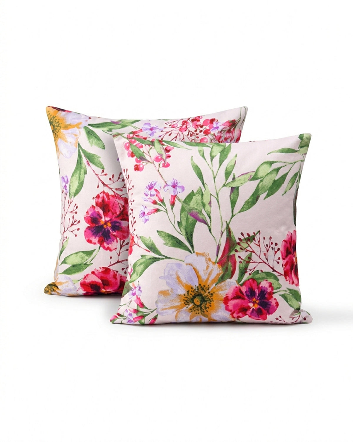 Printed Filled Cushions (Pair) - Floral