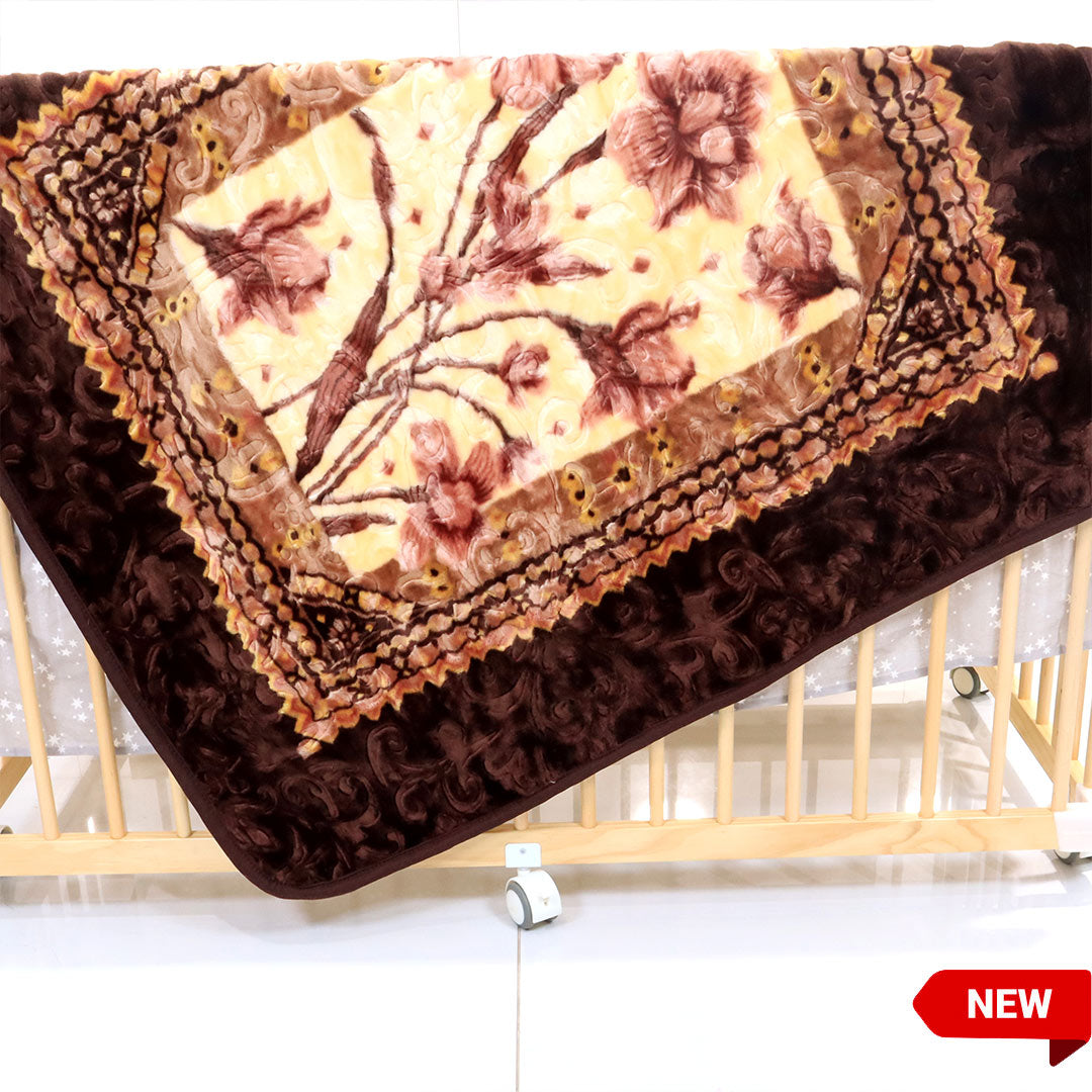 Buy Royal Smart Baby Blanket EmbossedBrown PlushMink Online Store