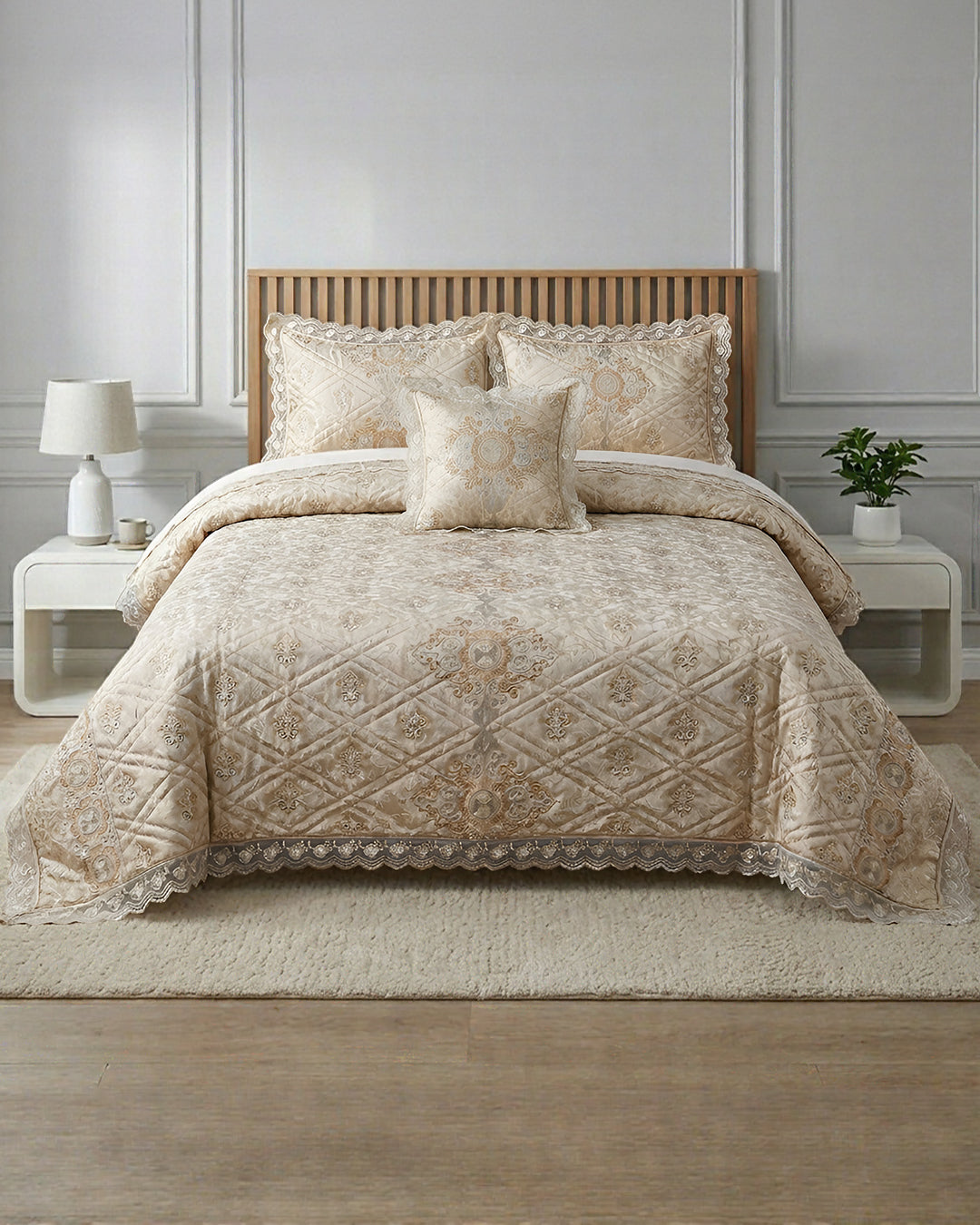 Kastoor Bed Set 4 Pieces-Gulnaar