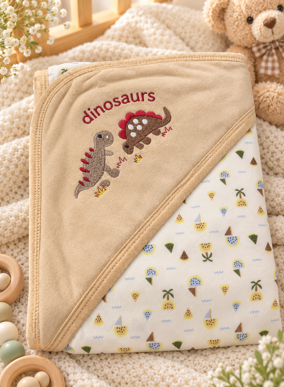 Baby Swaddle Sheet-Beige