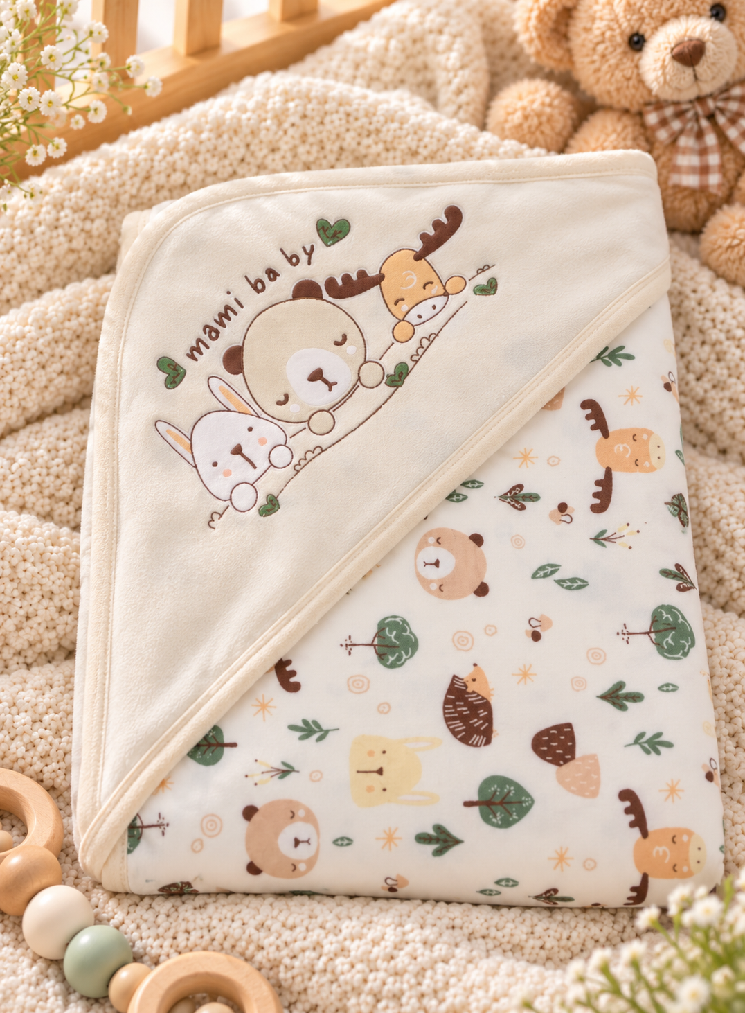 Baby Swaddle Sheet - Cream
