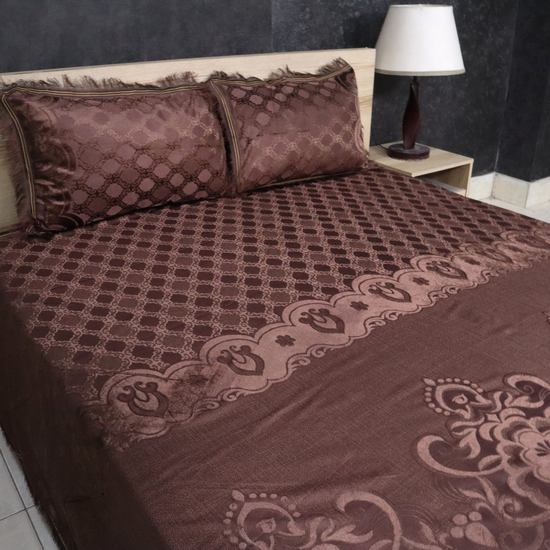 Regal Decor 3-Piece Bed Set-Dark Oak
