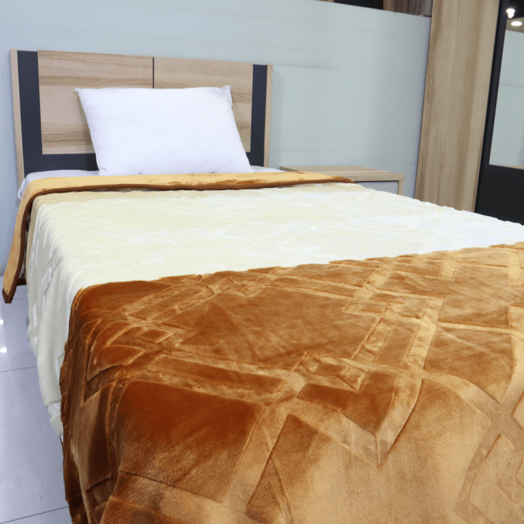 Buy Emperor Single Bed Blanket Caramel PlushMink Online Store Plushmink