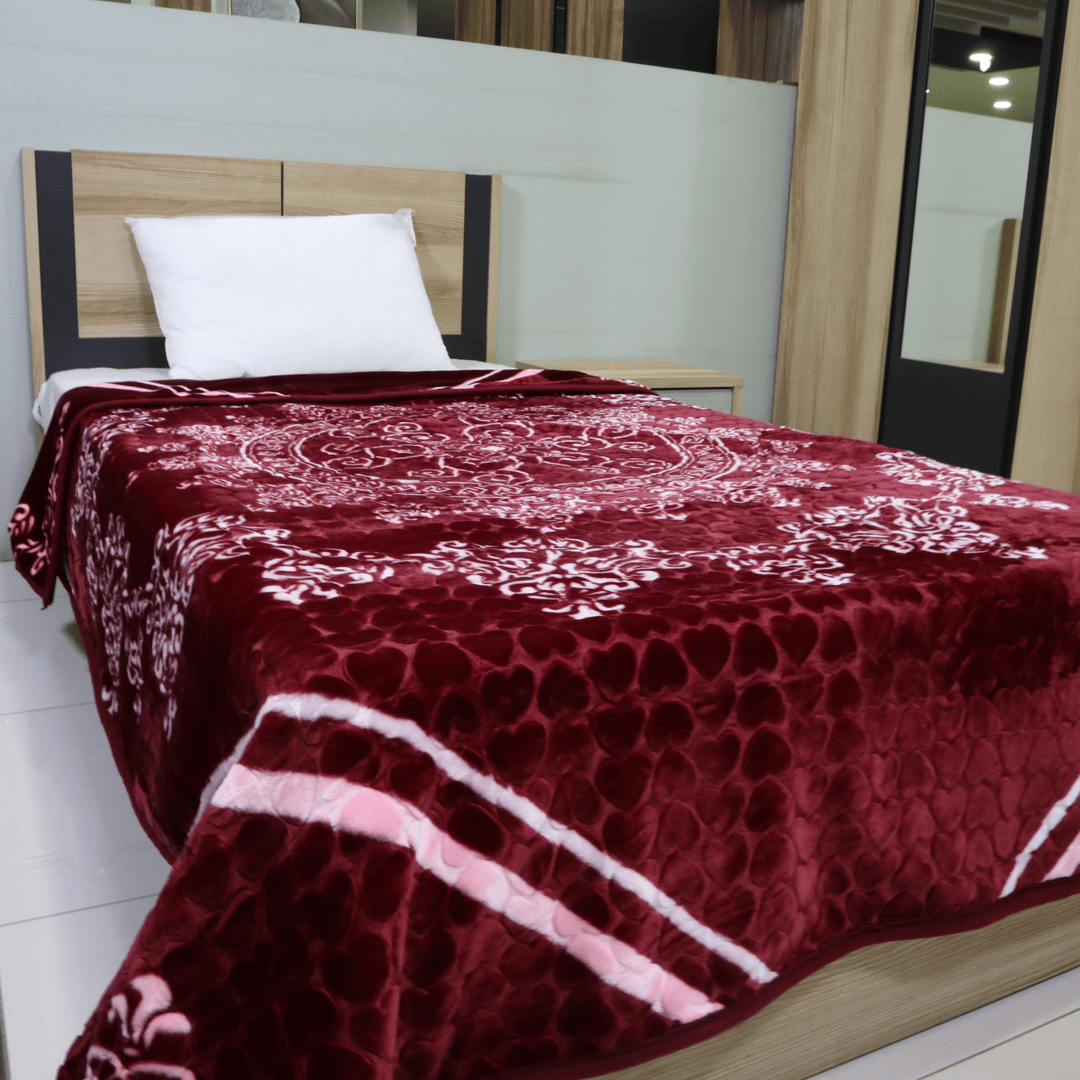 Buy Emperor Single Bed Blanket Marsala PlushMink Online Store Plushmink