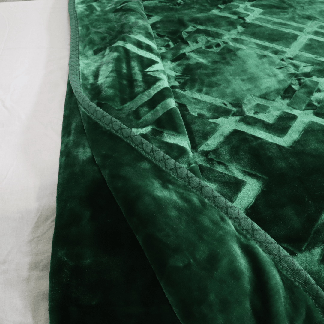 Buy Super Sonic Cloudy Single Blanket Green PlushMink Online Store
