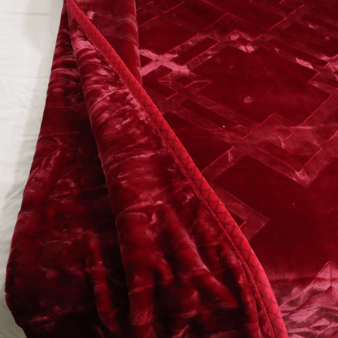Buy Super Sonic Cloudy Single Blanket Maroon PlushMink Online Store