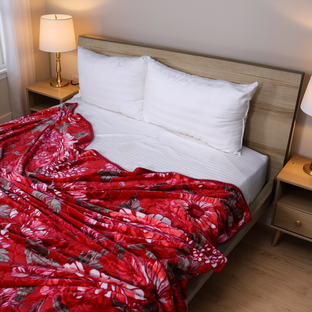 Wonder Flannel AC Blanket - Bright Red