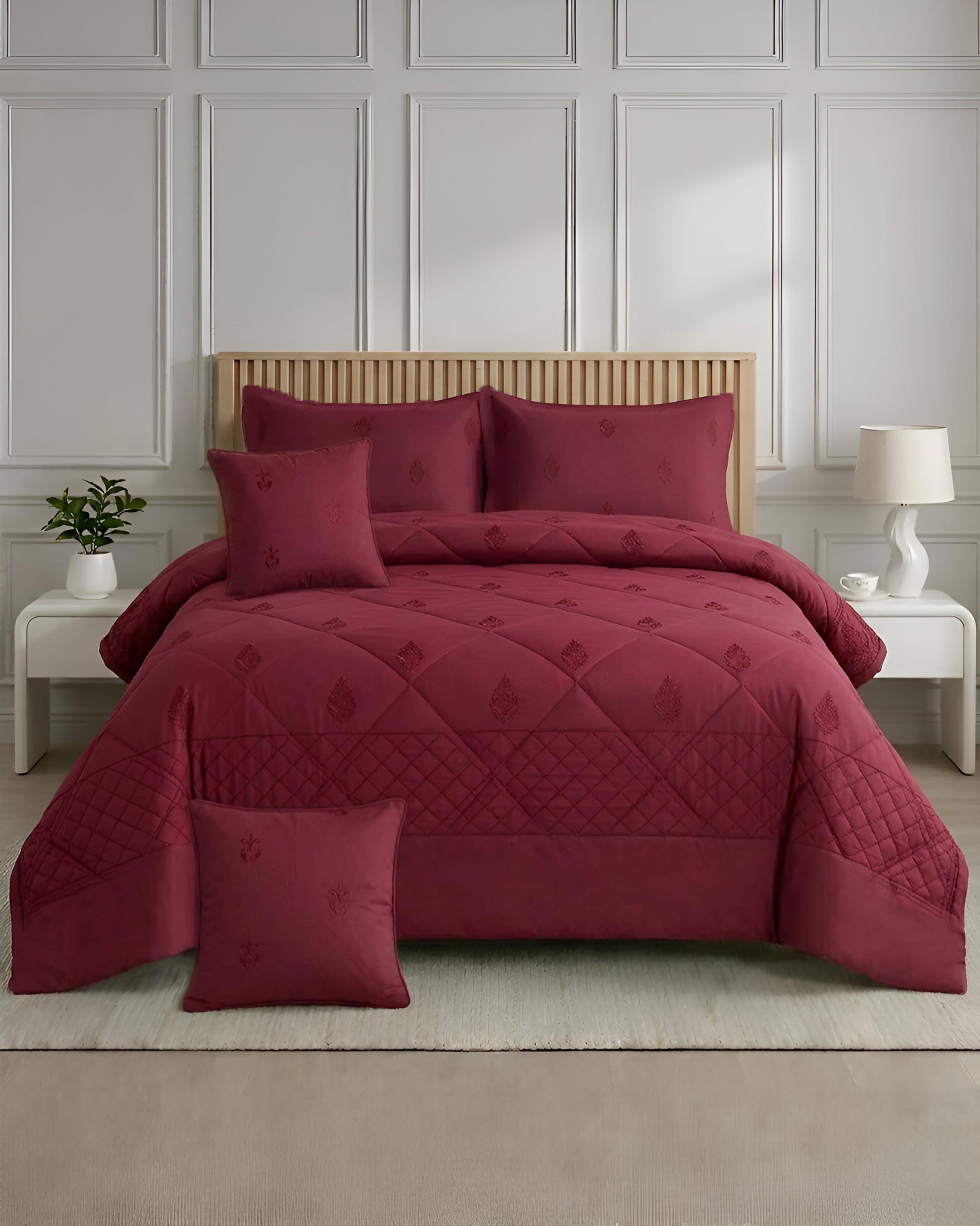 Heritage Bed Set 6 Pieces-red