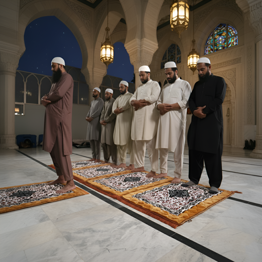 Jamat Taraweeh Prayer Mat-Rubai