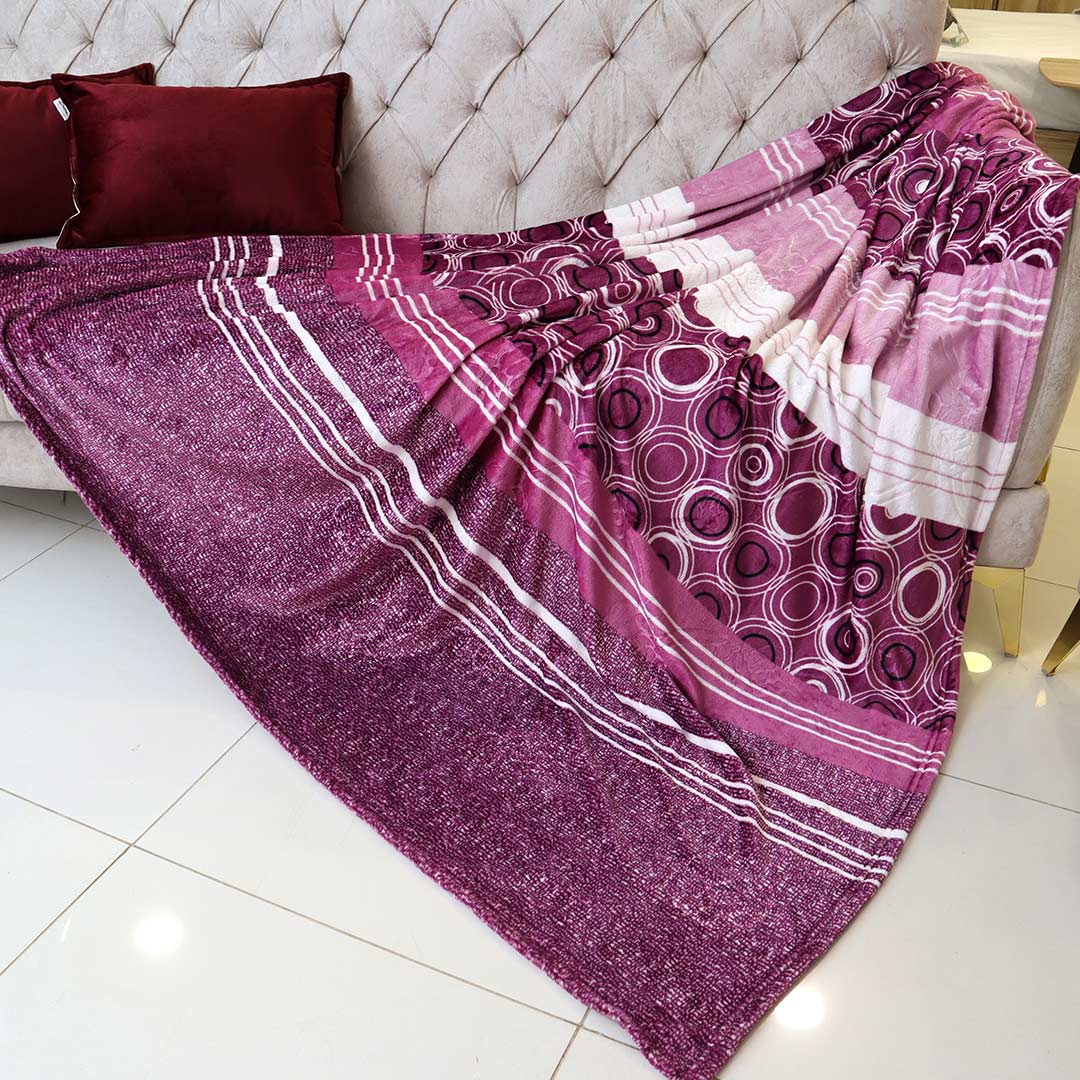 Summer Blanket Embossed Supremo Double- Purple