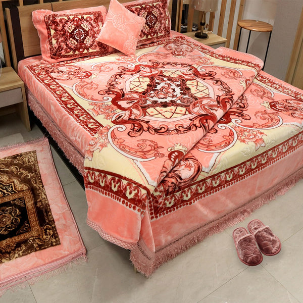 Dreamers Cloudy Bridal Bed Set 8 Pcs Pink