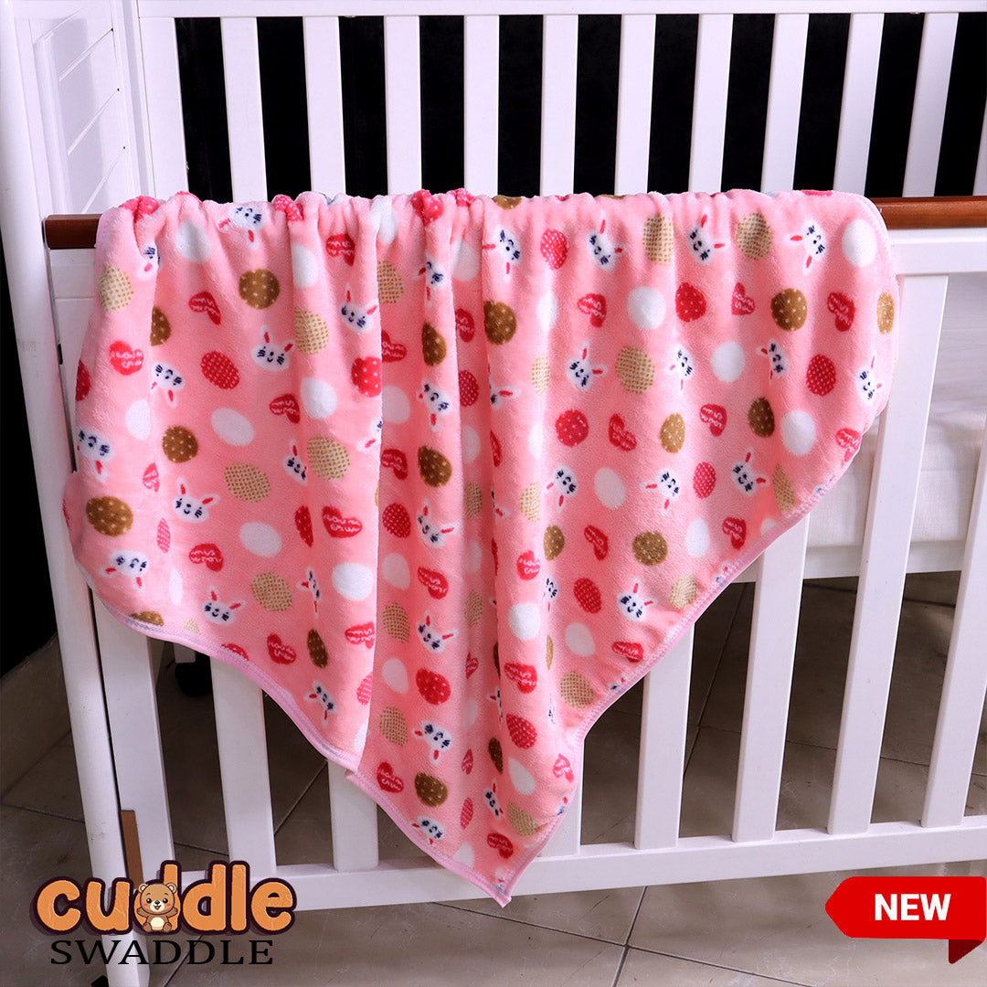 Cuddle Baby Swaddle Blanket with Hood-Light Pink