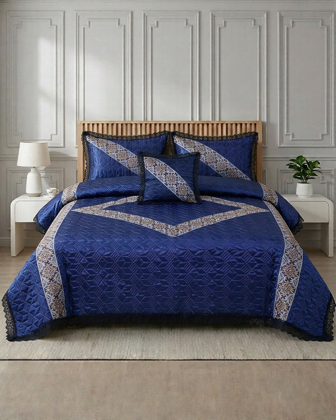 Opal 4 Piece Silk Bed Set-Falak