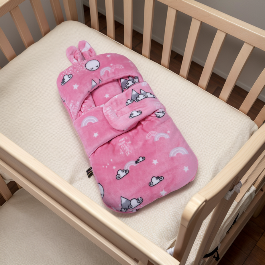 Cuddle Me 3D Mink Baby Carrier Nest-Baby Pink