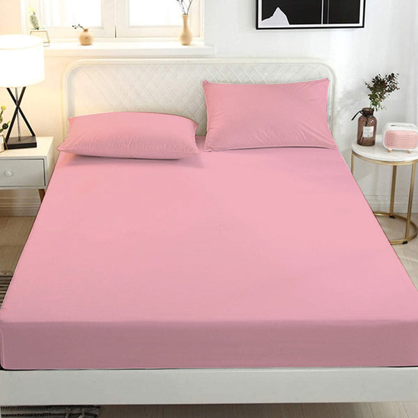 Blissful Bedsheets King Bed (Solid Dyed) - Light Pink