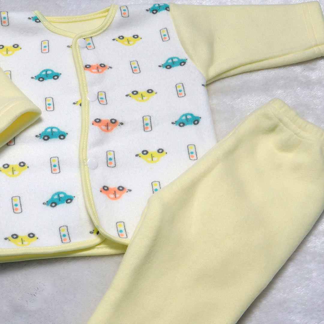 2 Pieces Printed Baby Suit Yellow