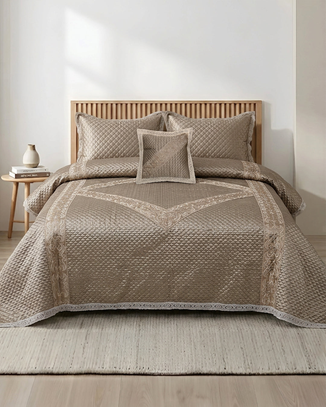 Opal 4 Piece Silk Bed Set-Zar